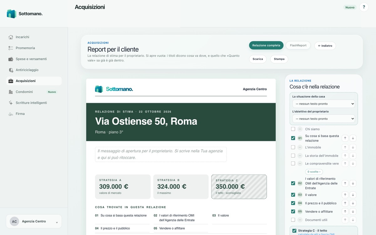 La relazione di stima per il proprietario