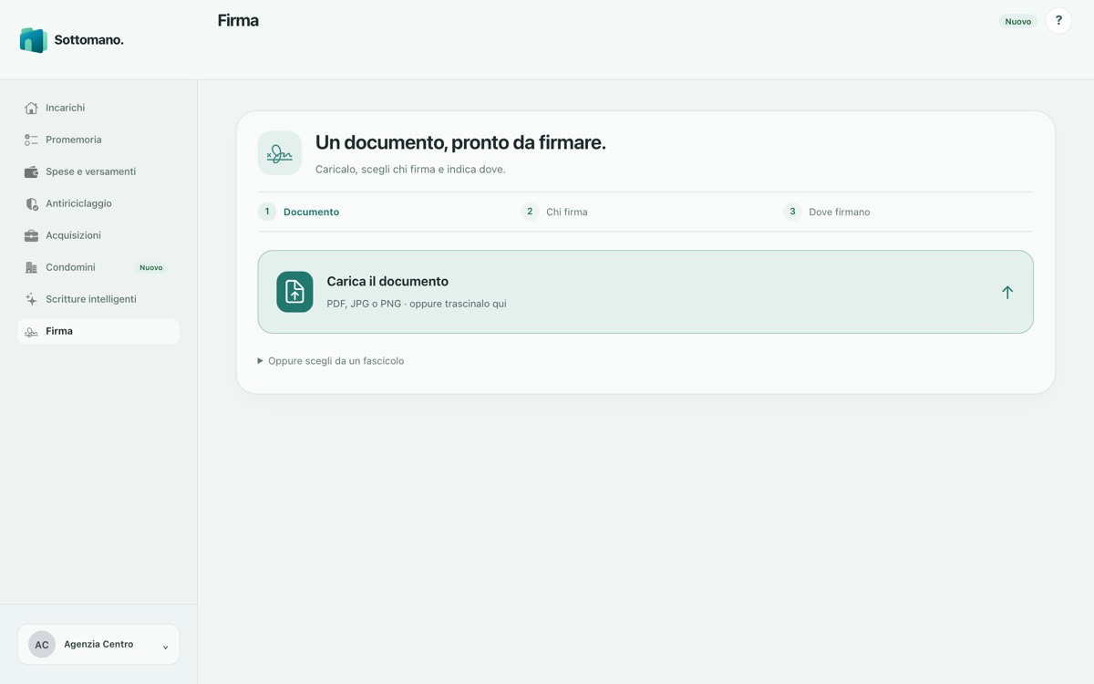 La preparazione di una firma a distanza