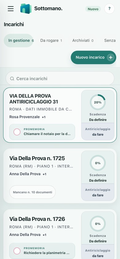 L’elenco degli incarichi al telefono