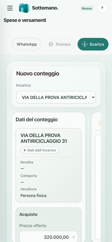 Il conteggio spese al telefono
